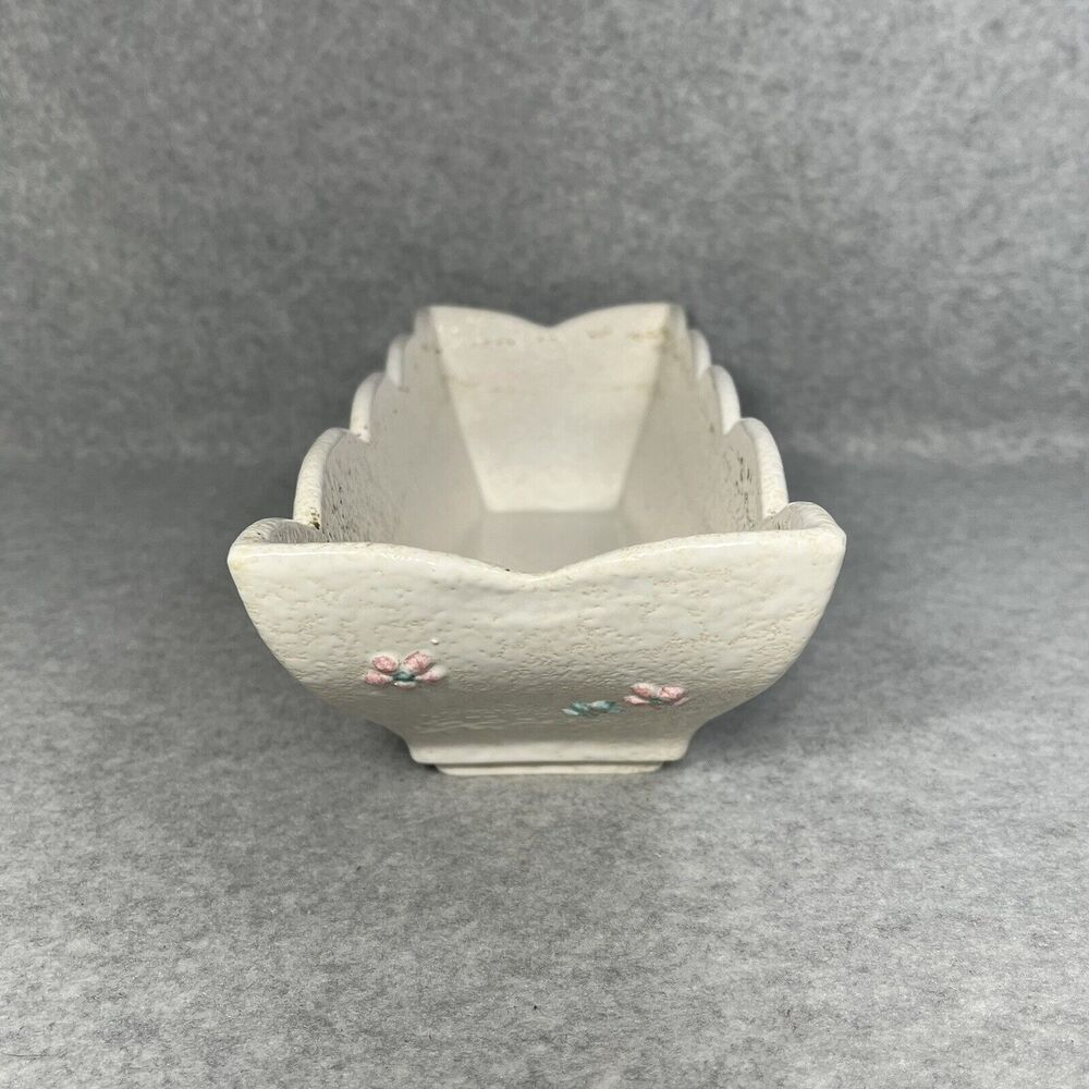 Vtg White‎ Hull Pottery Butterfly Planter Window Box MCM Centerpiece 1956 READ - Picture 5 of 16